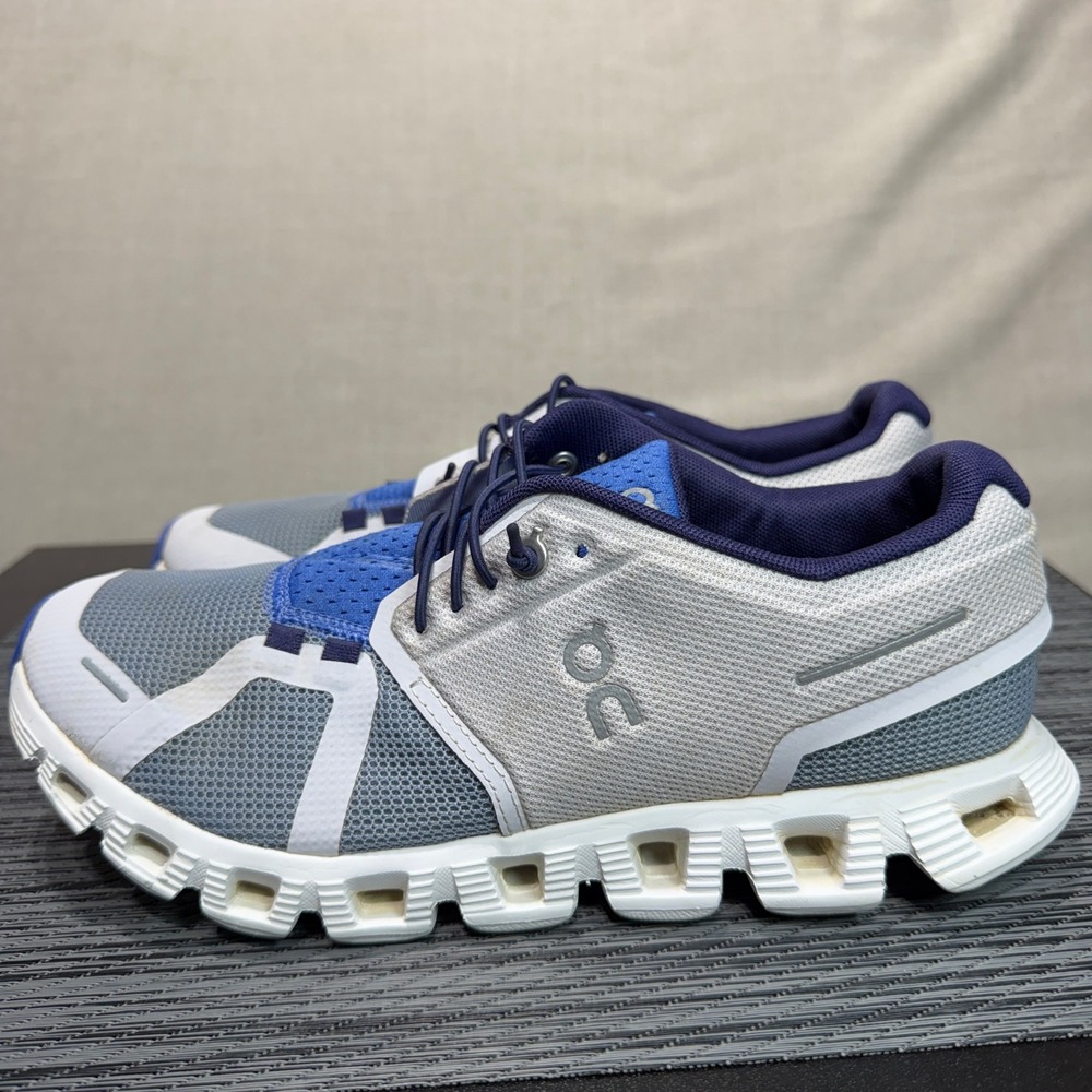 On Cloud Cloud 5 Push Running Shoes - Womens 8 - White Lavandeer Blue 59.98853